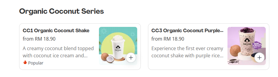 Hercaa Organic Coconut Series Prices