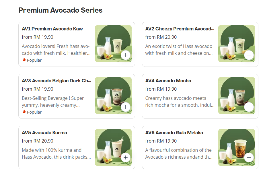 Hercaa Premium Avocado Series Prices