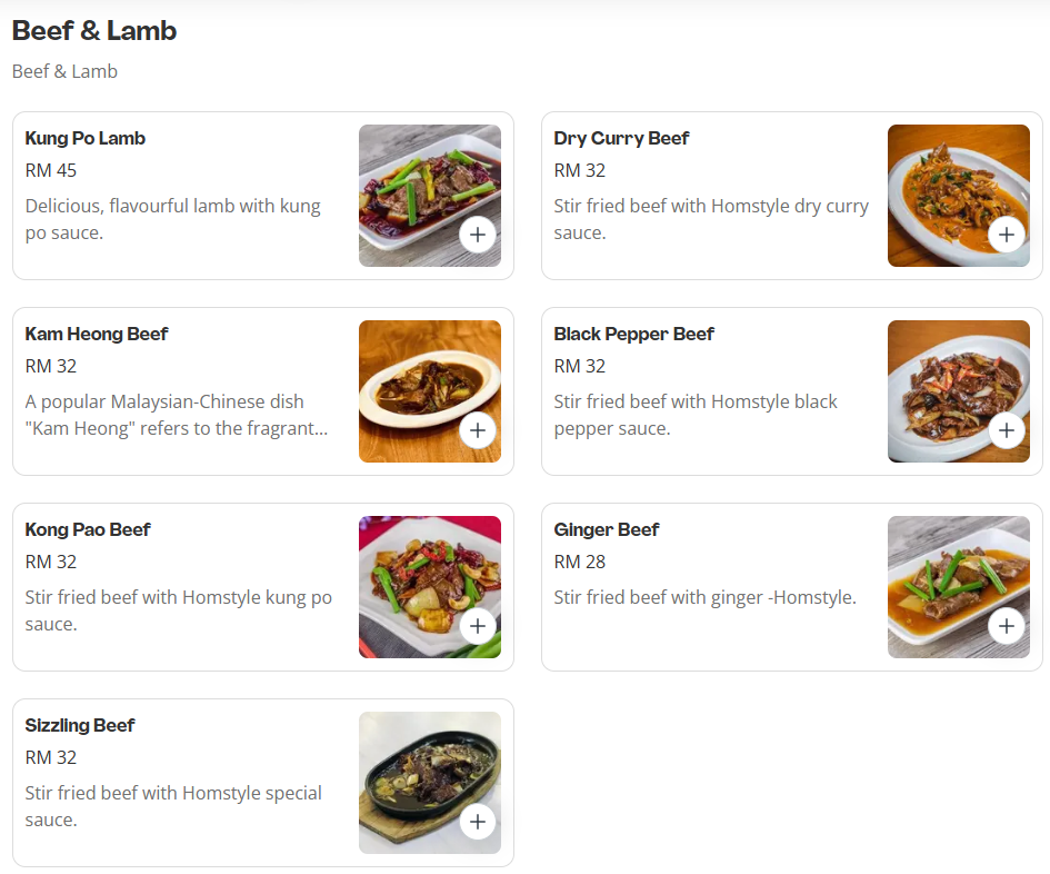 Homst Beef & Lamb Prices