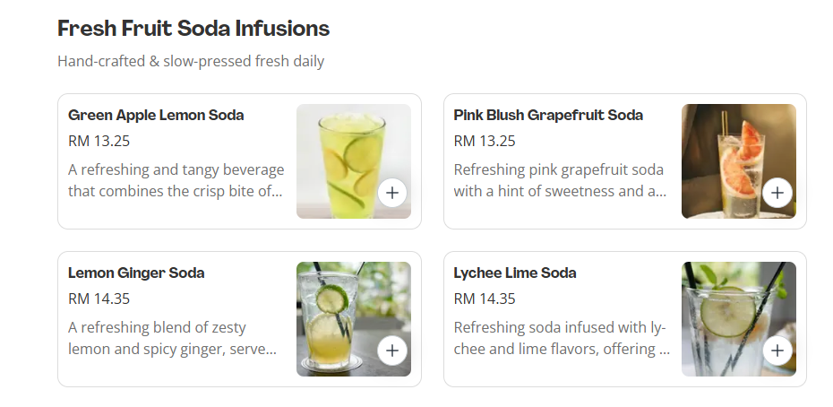 Huckleberry Fresh Fruit Soda Infusions Prices