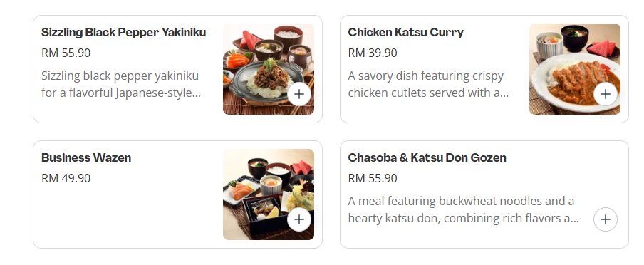 Ichiban Boshi Set Meals Menu Prices