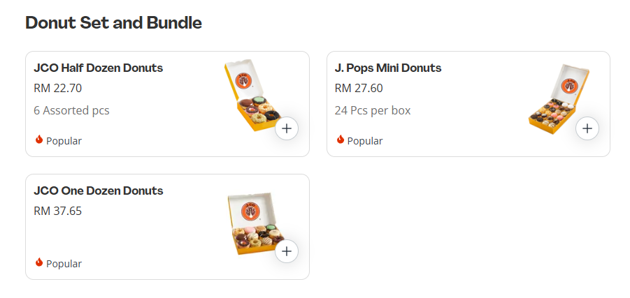 J.CO Donuts & Coffee Donut Set and Bundle Prices