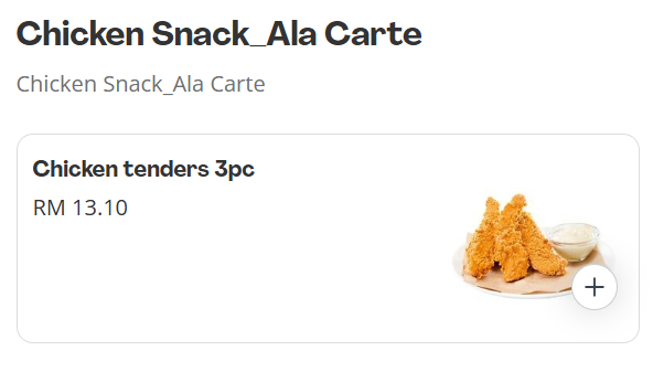 Jollibee Chicken Snack_Ala Carte Menu Prices