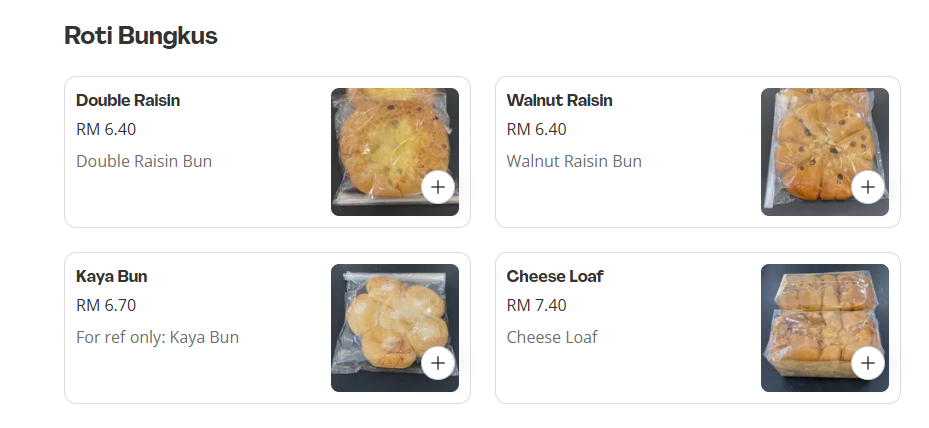 King’s Bakery Roti Bungkus Prices