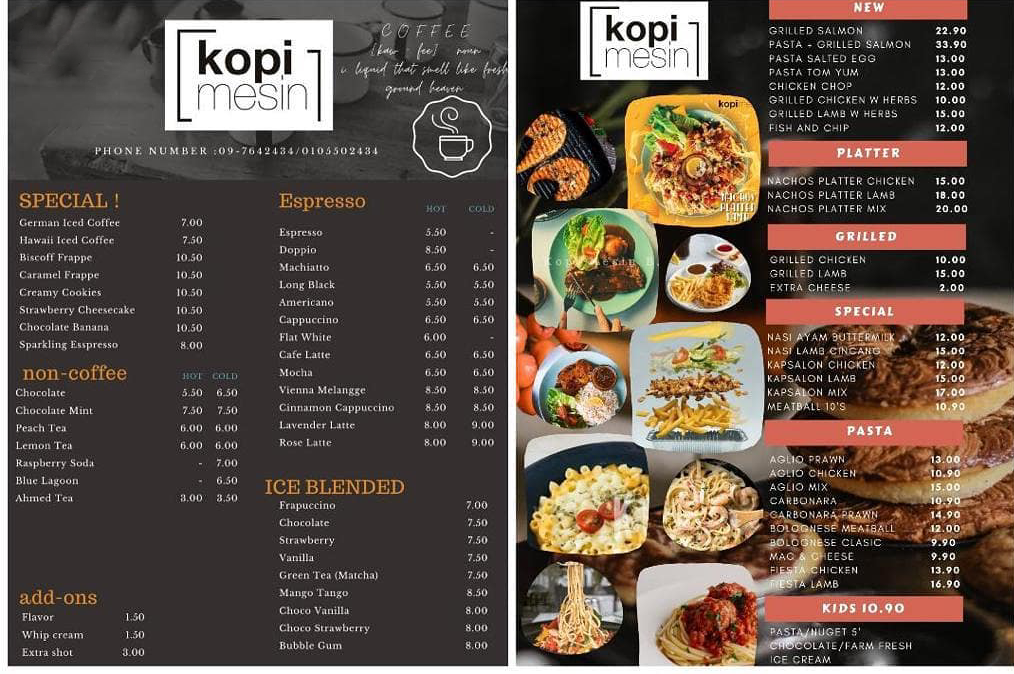 Kopi Mesin Menu