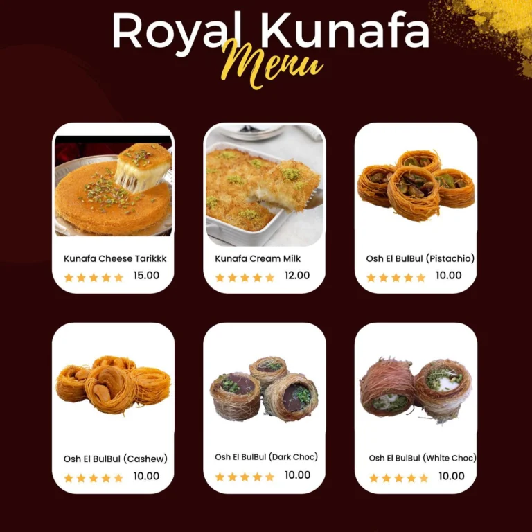 Kunafa Finger’s Menu