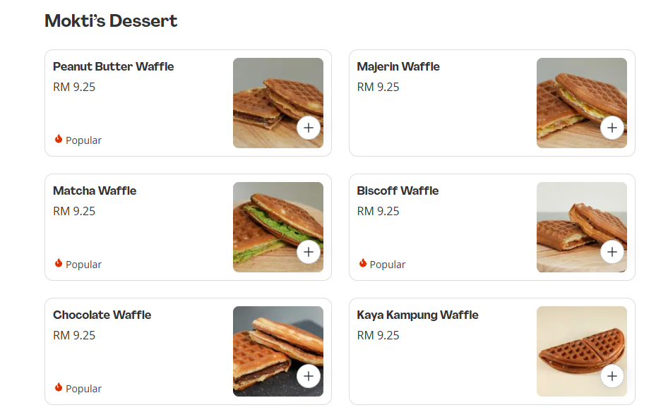 Mokti’s Mokti's Dessert Prices