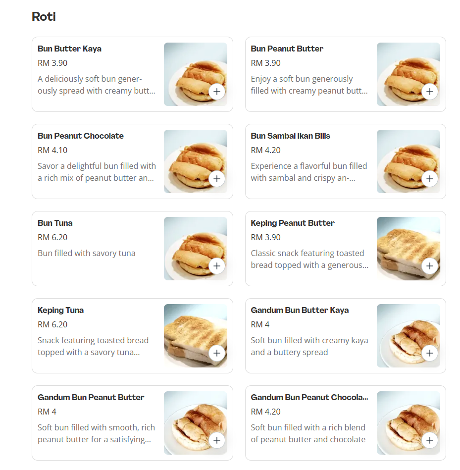 MyKluang Roti Prices