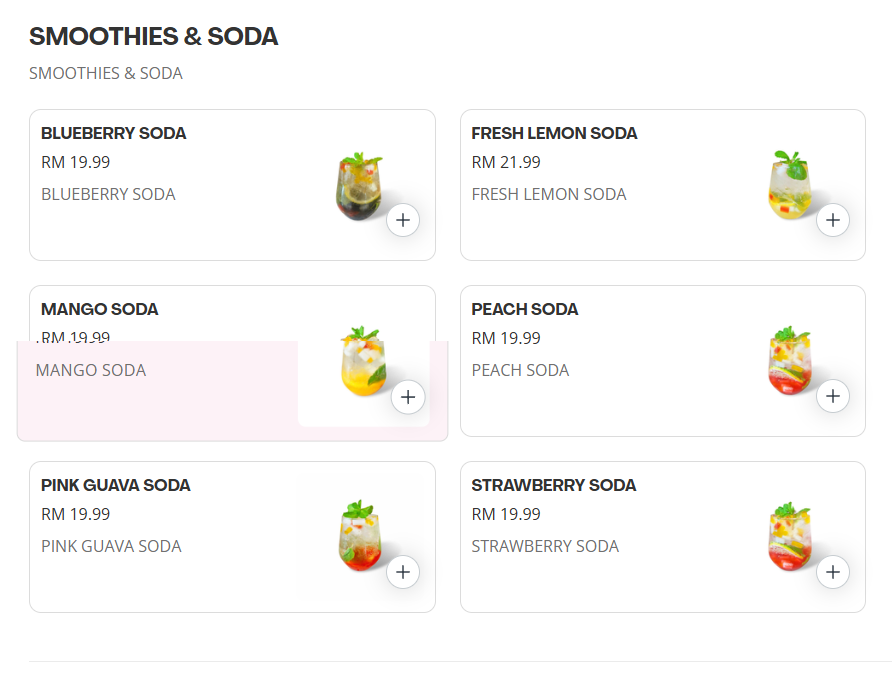 Nifayyi Cafe SMOOTHIES & SODA Prices