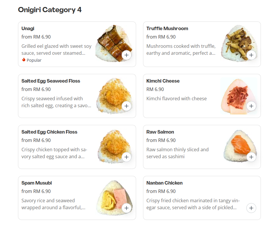 Niko Neko Onigiri Category 4 Prices