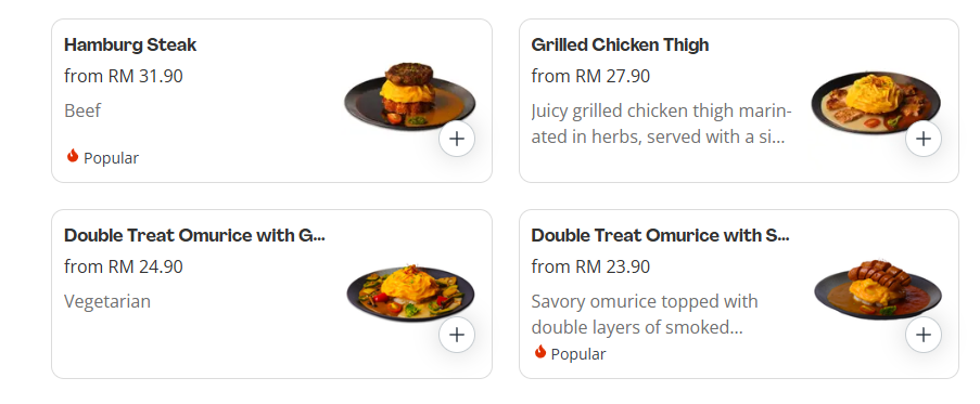 Omulab Double Treat Omurice Menu Prices