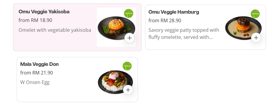 Omulab Vegetarian Menu Prices