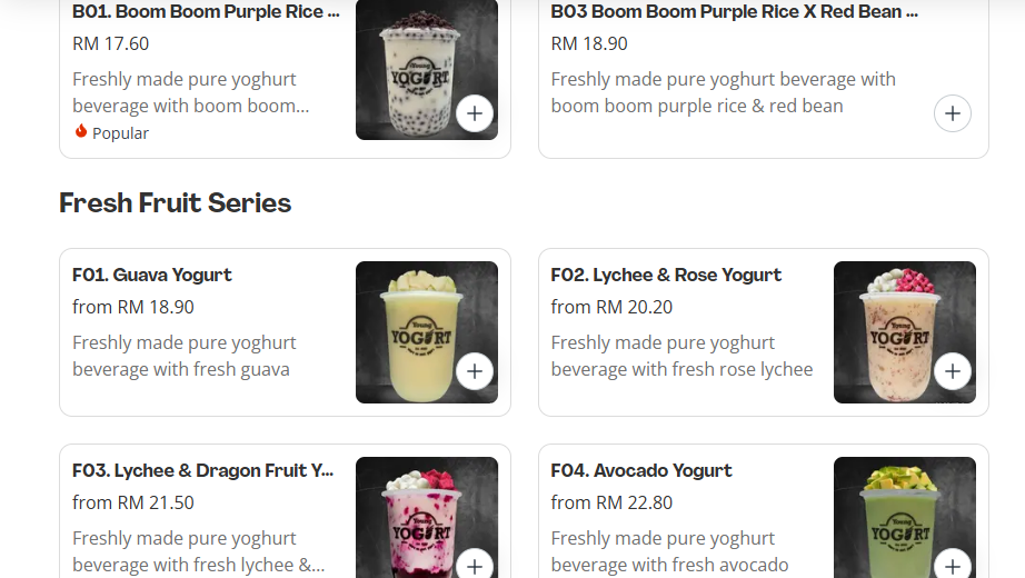 Our Favorite Items Of Young Yogurt Menu Prices