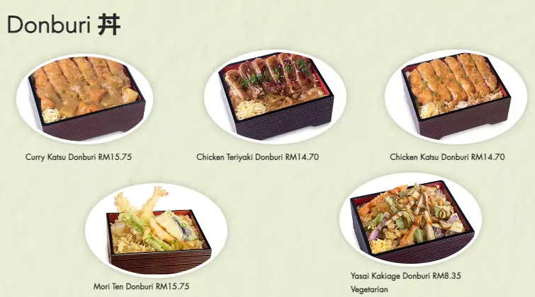 Sakae Sushi Donburi Menu Prices