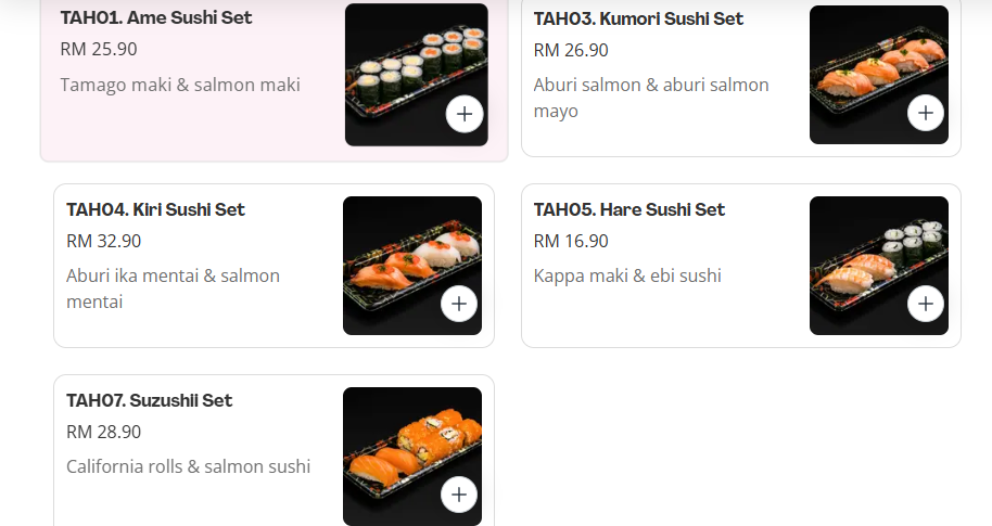 Shunka Sushi Menu Prices