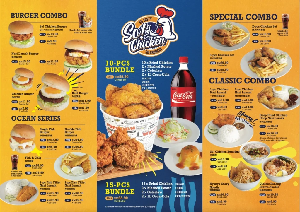 So Chicken Value Meal Menu Prices