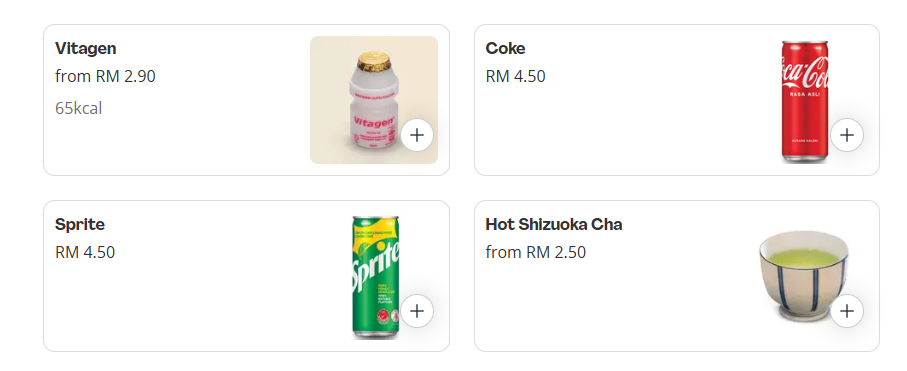 Sushi King Beverages Menu Prices