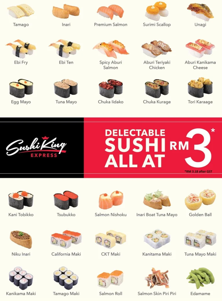 Sushi King Menu