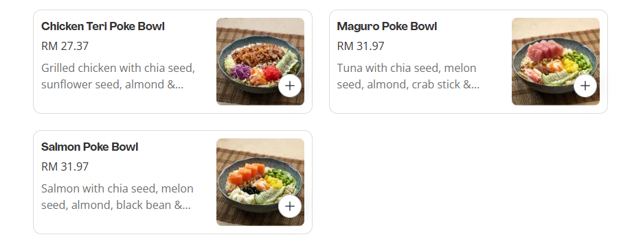 Sushi Tei Poke Bowl Menu Prices