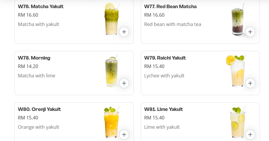 Sushi Wafu Drinks Menu Prices