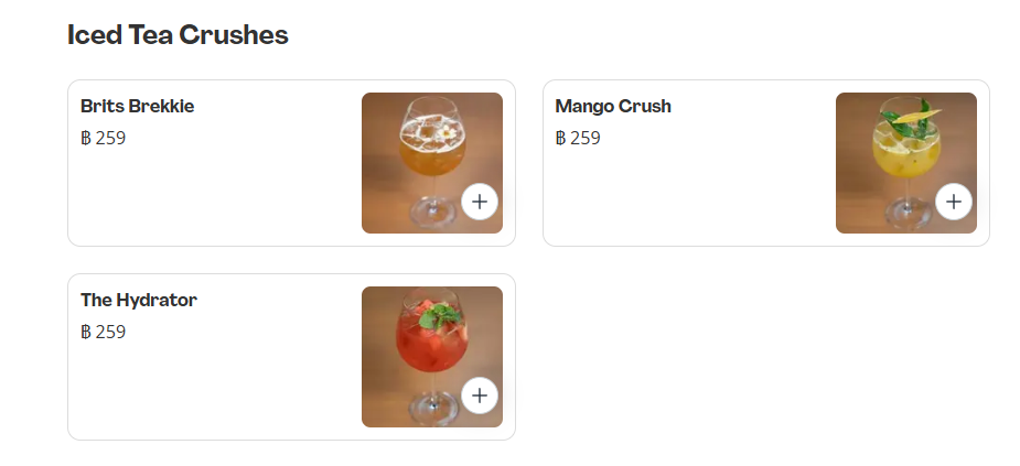 Take Eat Easy Iced Tea Crushes Menu Prices