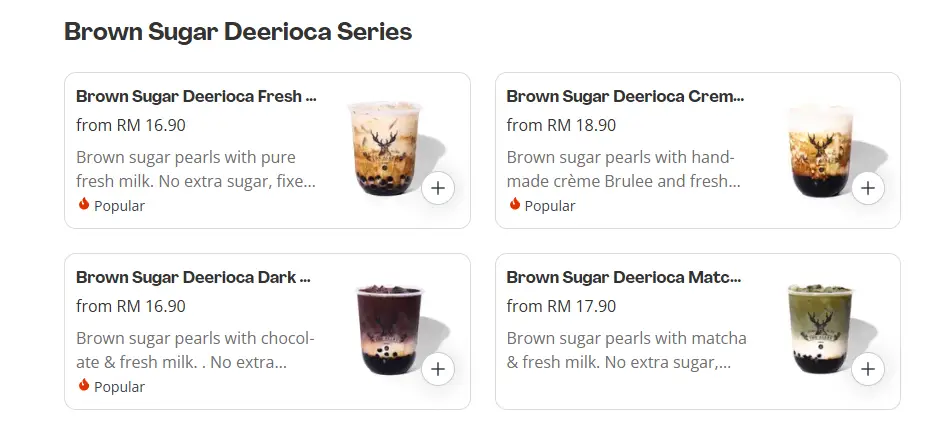 The Alley Brown Sugar Deerioca Series Prices