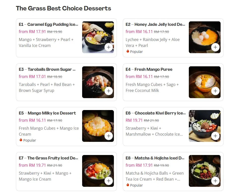 The Grass The Grass Best Choice Desserts Prices