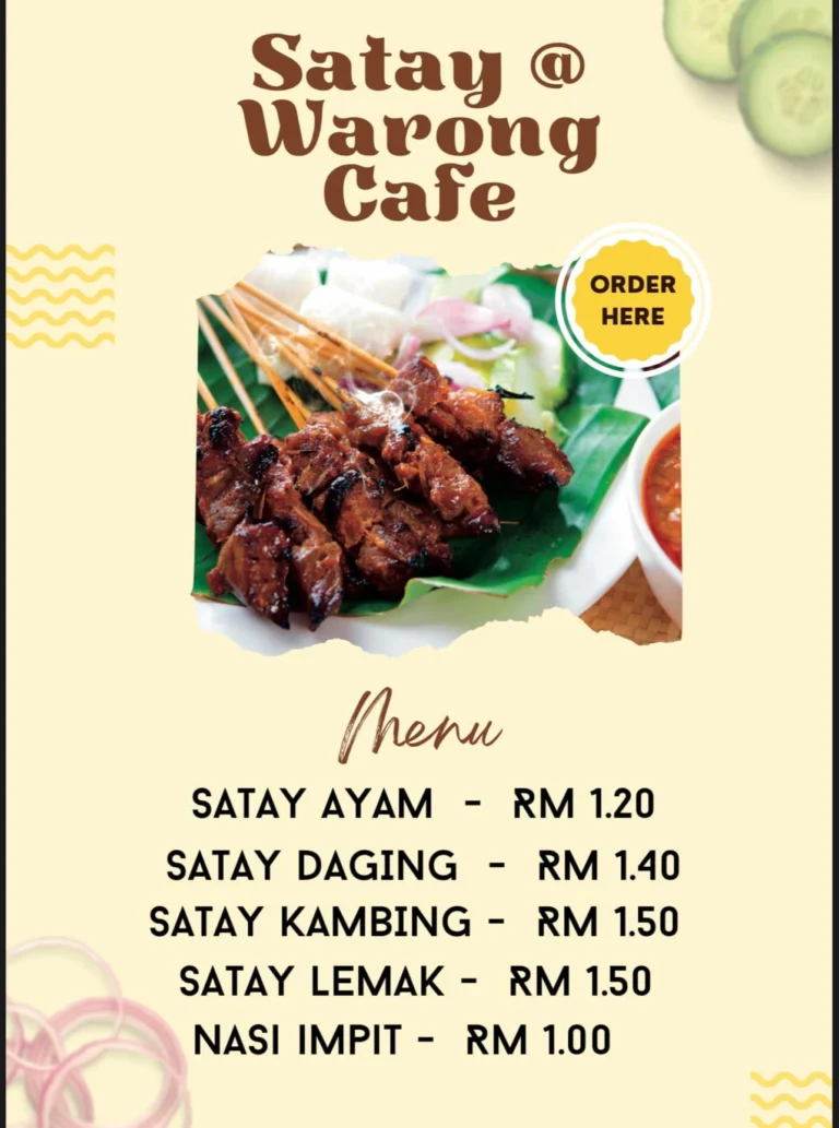 Warong Cafe Menu