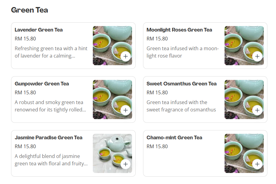 Winter Warmers Green Tea Prices