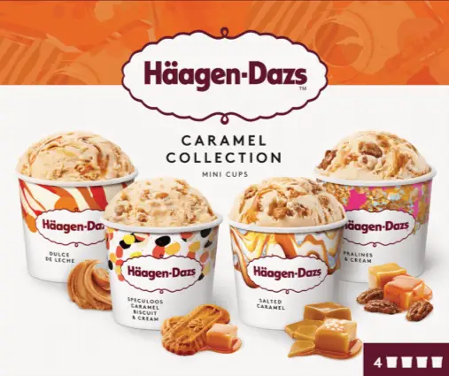 Haagen Dazs Menu