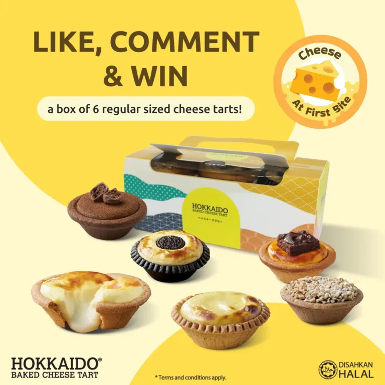 Hokkaido Baked Cheese Tart Menu