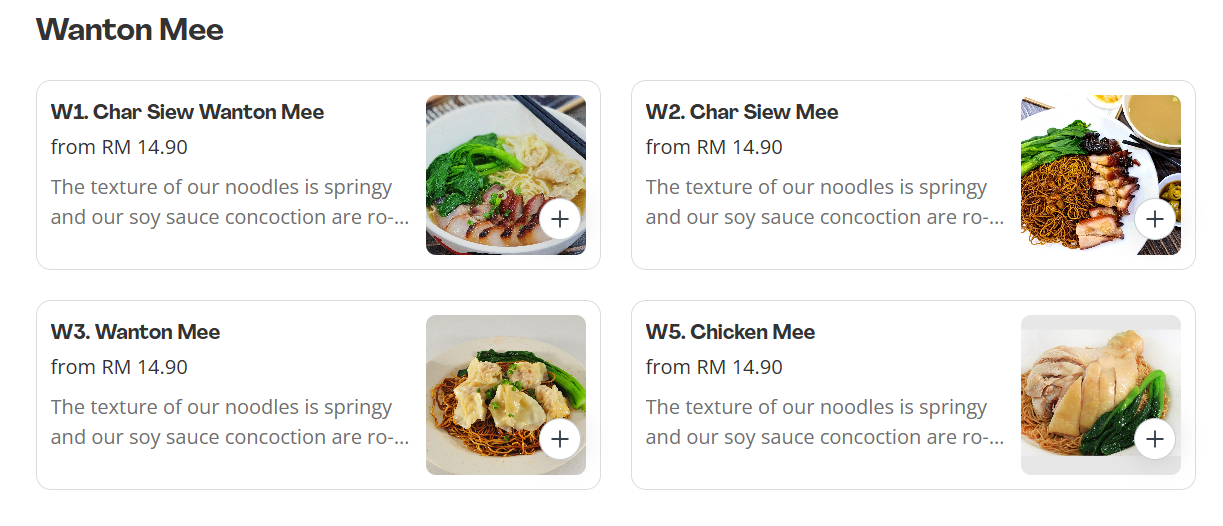 Soong Kee Wanton Mee Prices