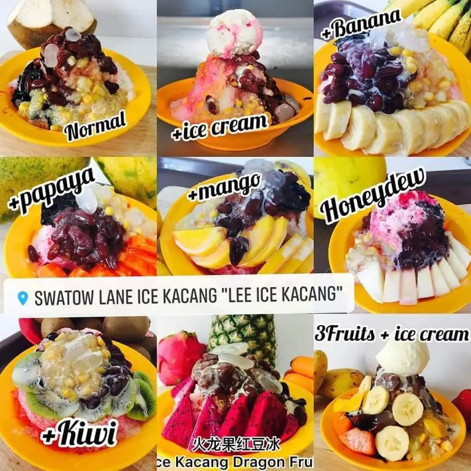 Swatow Lane Ice Kacang Menu